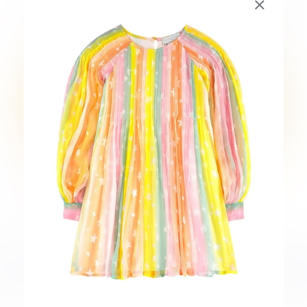 Stella McCartney kids rainbow silk dress